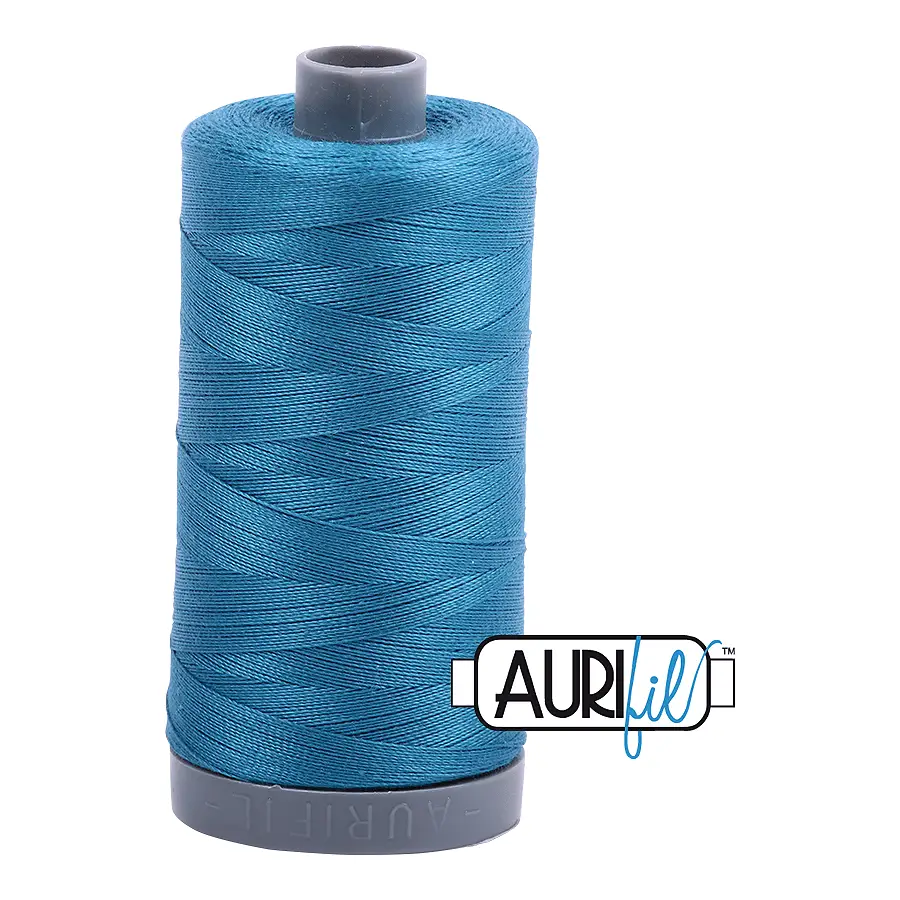 Aurifil Mako 28wt Cotton 750 m 820 yd. spool - 1125 Medium Teal Aurifil Mako 28wt Cotton 750 m 820 yd. spool - 1125 Medium Teal