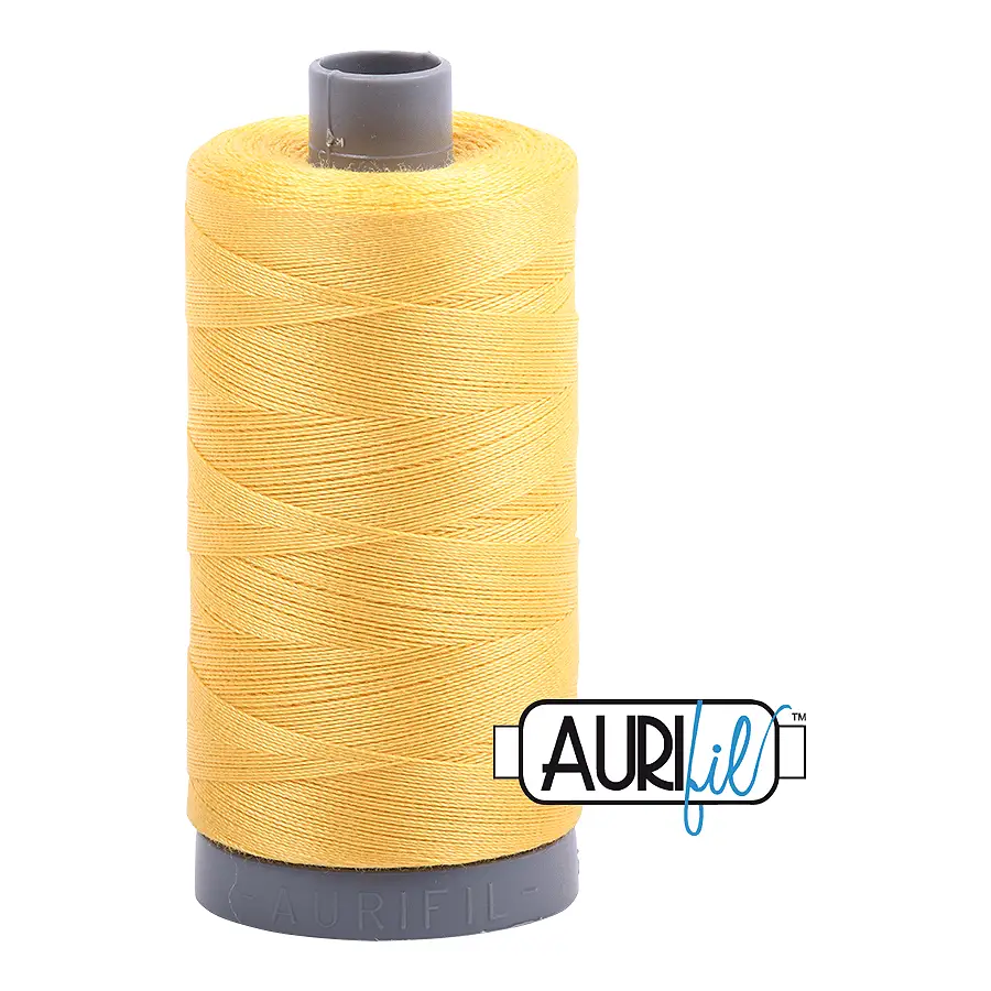 Aurifil Mako 28wt Cotton 750 m 820 yd. spool - 1135 Pale Yellow Aurifil Mako 28wt Cotton 750 m 820 yd. spool - 1135 Pale Yellow