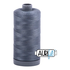 Aurifil Mako 28wt Cotton 750 m 820 yd. spool - 1246 Dark Grey Aurifil Mako 28wt Cotton 750 m 820 yd. spool - 1246 Dark Grey