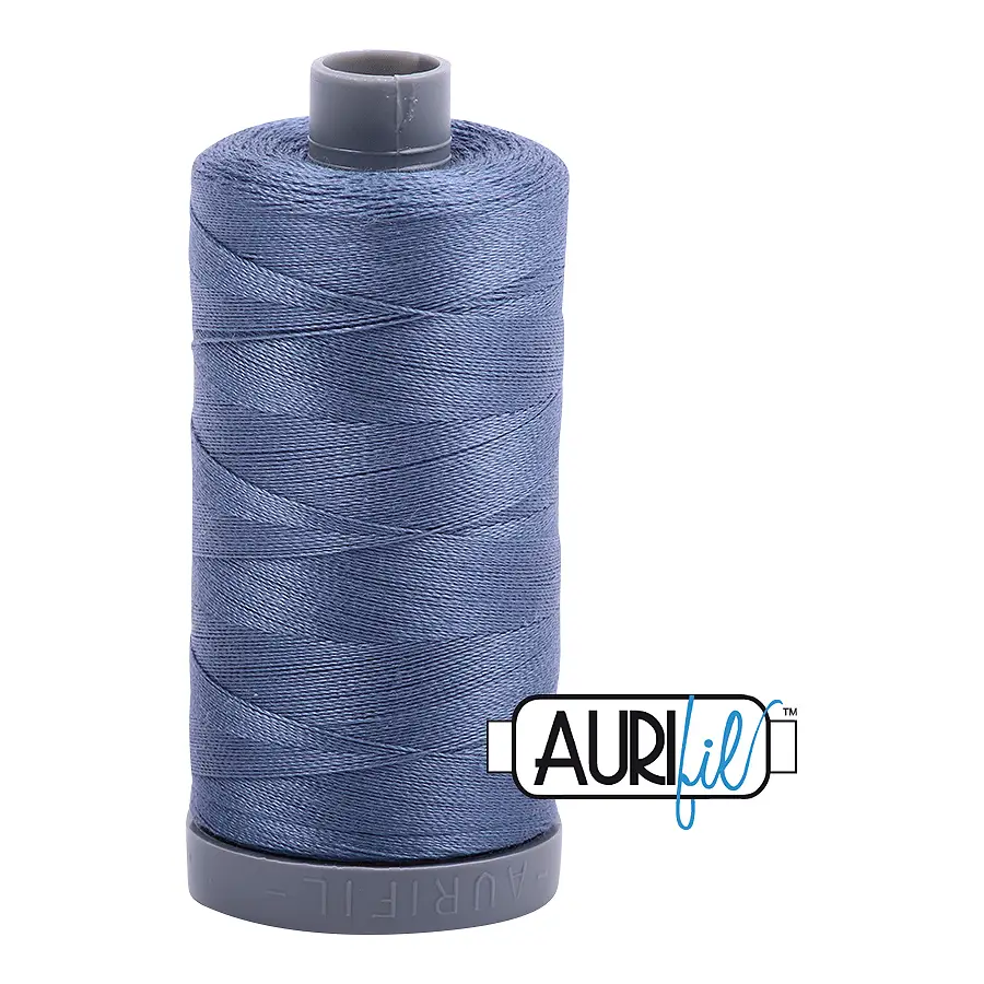 Aurifil Mako 28wt Cotton 750 m 820 yd. spool - 1248 Dark Grey Blue Aurifil Mako 28wt Cotton 750 m 820 yd. spool - 1248 Dark Grey Blue