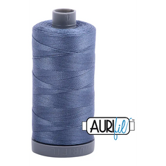 Aurifil Mako 28wt Cotton 750 m 820 yd. spool - 1248 Dark Grey Blue Aurifil Mako 28wt Cotton 750 m 820 yd. spool - 1248 Dark Grey Blue