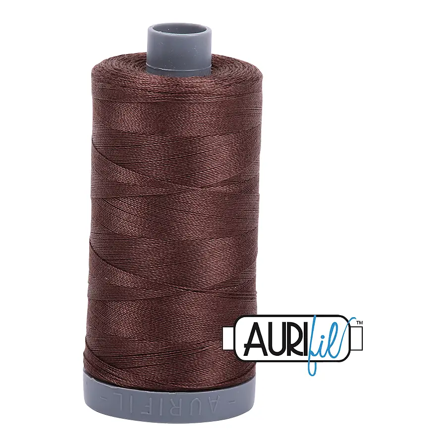 Aurifil Mako 28wt Cotton 750 m 820 yd. spool - 1285 Medium Bark Aurifil Mako 28wt Cotton 750 m 820 yd. spool - 1285 Medium Bark