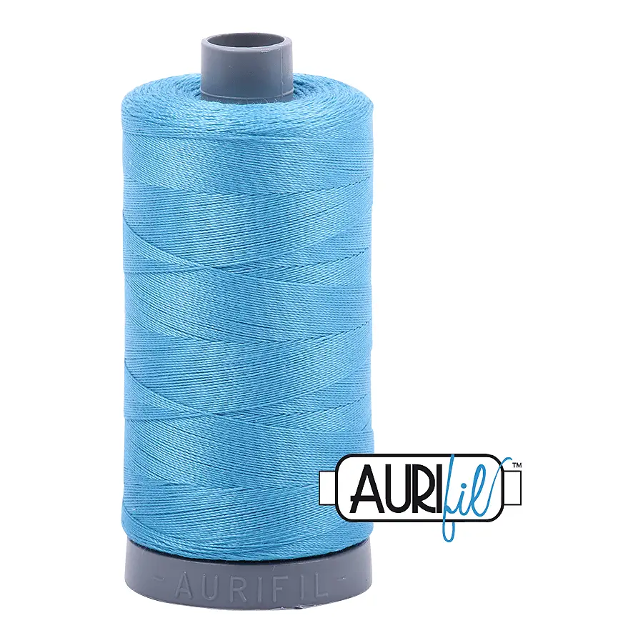 Aurifil Mako 28wt Cotton 750 m 820 yd. spool - 1320 Bright Teal Aurifil Mako 28wt Cotton 750 m 820 yd. spool - 1320 Bright Teal