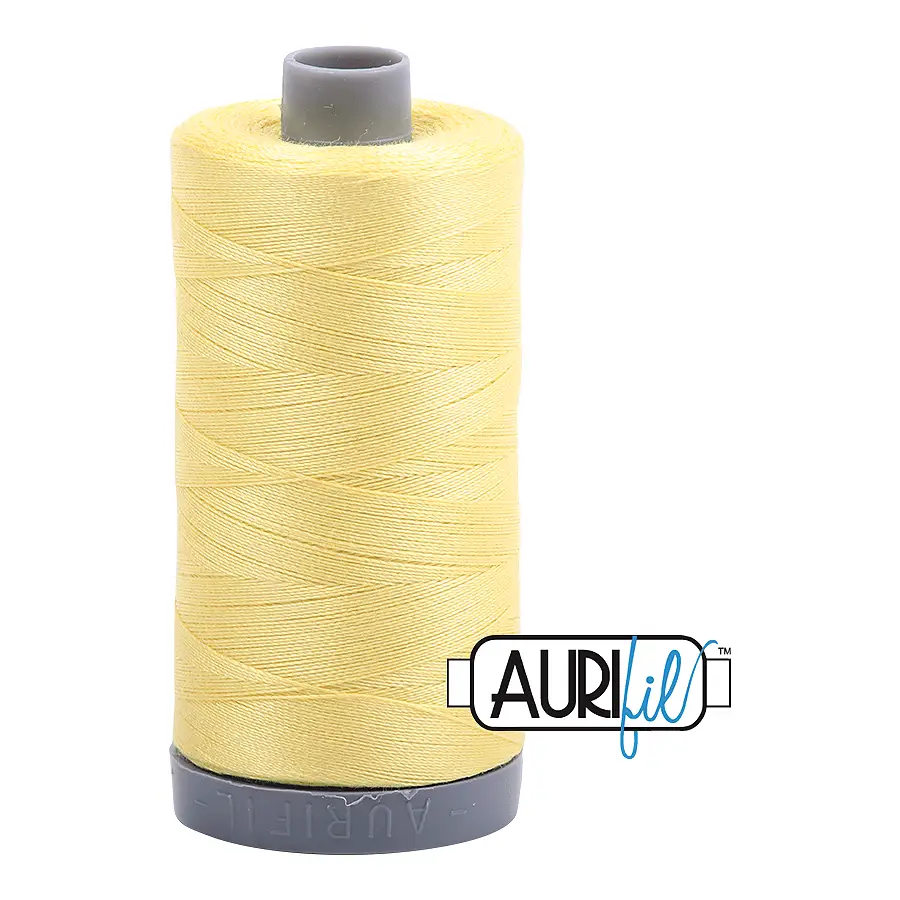 Aurifil Mako 28wt Cotton 750 m 820 yd. spool - 2115 Lemon Aurifil Mako 28wt Cotton 750 m 820 yd. spool - 2115 Lemon