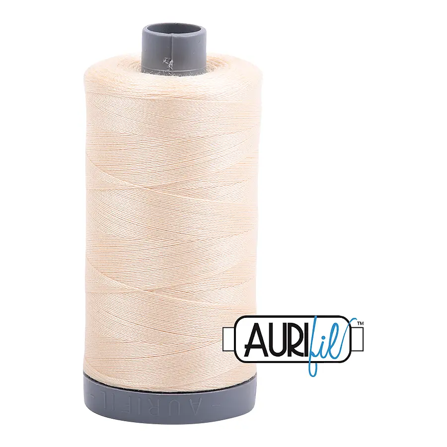Aurifil Mako 28wt Cotton 750 m 820 yd. spool - 2123 Butter Aurifil Mako 28wt Cotton 750 m 820 yd. spool - 2123 Butter