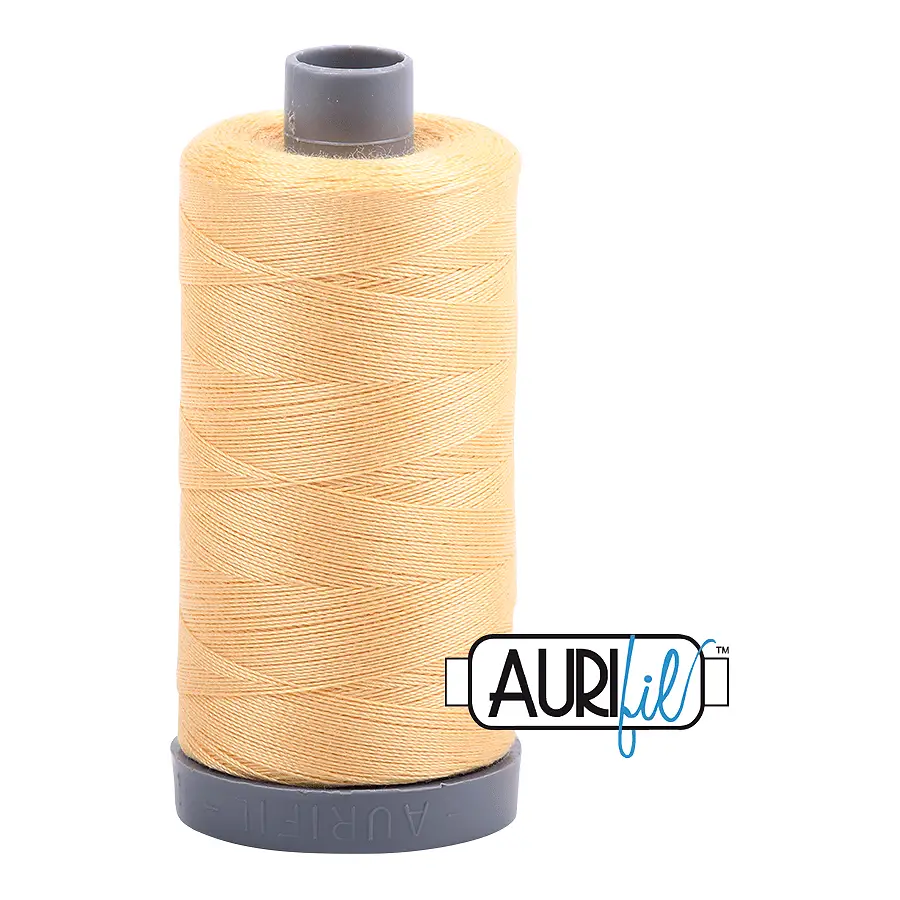 Aurifil Mako 28wt Cotton 750 m 820 yd. spool - 2130 Medium Butter Aurifil Mako 28wt Cotton 750 m 820 yd. spool - 2130 Medium Butter