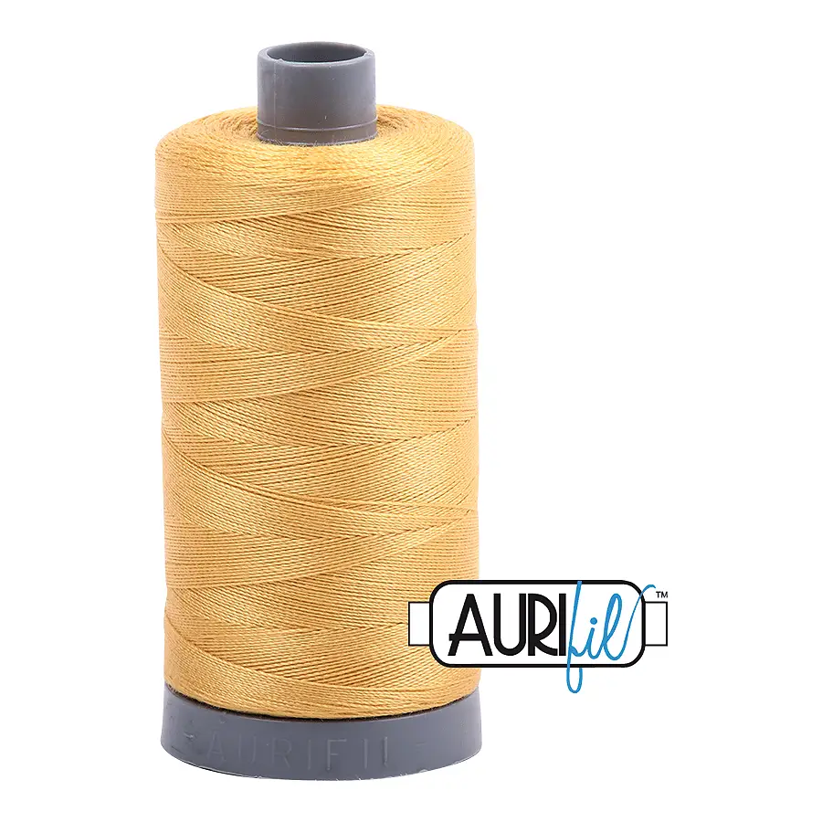 Aurifil Mako 28wt Cotton 750 m 820 yd. spool - 2134 Spun Gold Aurifil Mako 28wt Cotton 750 m 820 yd. spool - 2134 Spun Gold