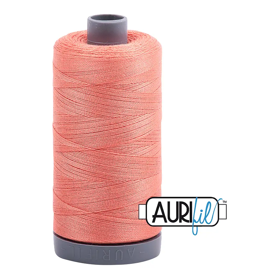 Aurifil Mako 28wt Cotton 750 m 820 yd. spool - 2220 Light Salmon Aurifil Mako 28wt Cotton 750 m 820 yd. spool - 2220 Light Salmon
