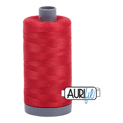 Aurifil Mako 28wt Cotton 750 m 820 yd. spool - 2265 Lobster Red Aurifil Mako 28wt Cotton 750 m 820 yd. spool - 2265 Lobster Red