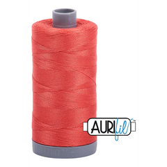Aurifil Mako 28wt Cotton 750 m 820 yd. spool - 2277 Light Red Orange Aurifil Mako 28wt Cotton 750 m 820 yd. spool - 2277 Light Red Orange