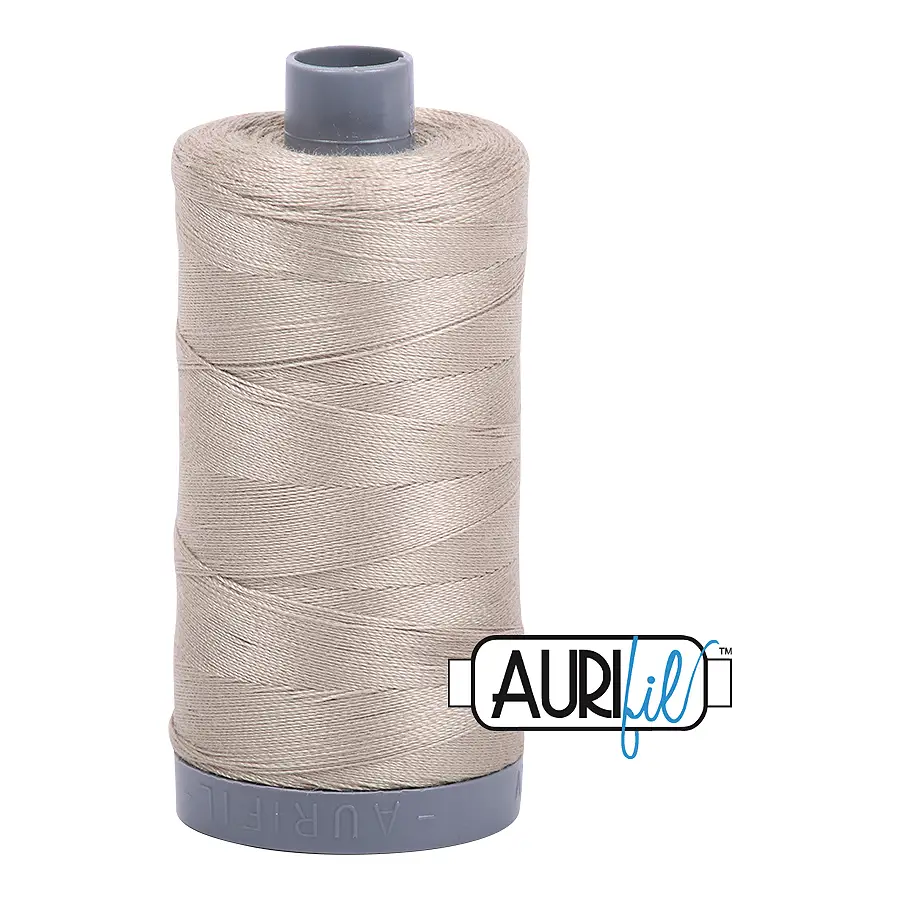 Aurifil Mako 28wt Cotton 750 m 820 yd. spool - 2324 Stone Aurifil Mako 28wt Cotton 750 m 820 yd. spool - 2324 Stone