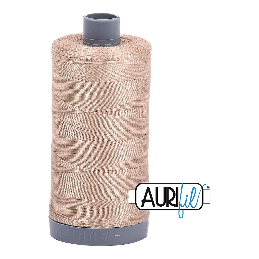 Aurifil Mako 28wt Cotton 750 m 820 yd. spool - 2326 Sand Aurifil Mako 28wt Cotton 750 m 820 yd. spool - 2326 Sand