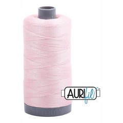 Aurifil Mako 28wt Cotton 750 m 820 yd. spool - 2410 Pale Pink Aurifil Mako 28wt Cotton 750 m 820 yd. spool - 2410 Pale Pink