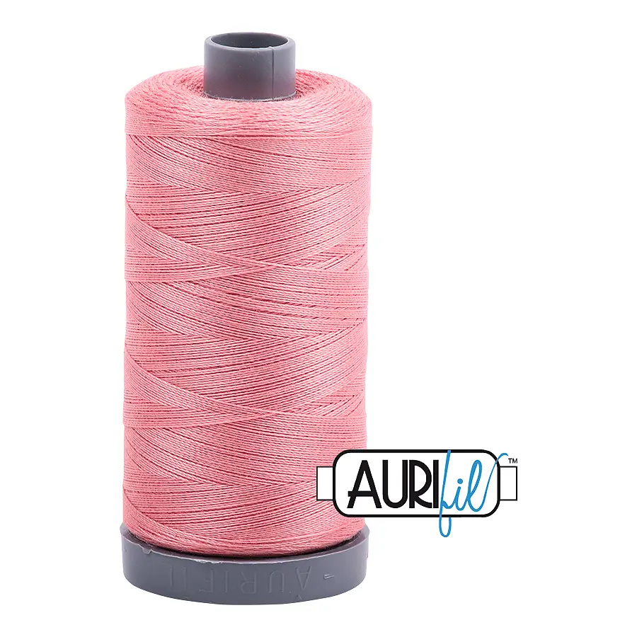 Aurifil Mako 28wt Cotton 750 m 820 yd. spool - 2435 Peachy Pink Aurifil Mako 28wt Cotton 750 m 820 yd. spool - 2435 Peachy Pink