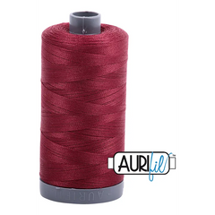 Aurifil Mako 28wt Cotton 750 m 820 yd. spool - 2460 Dark Carmine Red Aurifil Mako 28wt Cotton 750 m 820 yd. spool - 2460 Dark Carmine Red