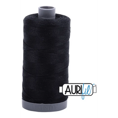 Aurifil Mako 28wt Cotton 750 m 820 yd. spool - 2692 Black Aurifil Mako 28wt Cotton 750 m 820 yd. spool - 2692 Black