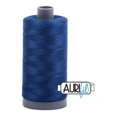 Aurifil Mako 28wt Cotton 750 m 820 yd. spool - 2780 Dark Delft Blue Aurifil Mako 28wt Cotton 750 m 820 yd. spool - 2780 Dark Delft Blue
