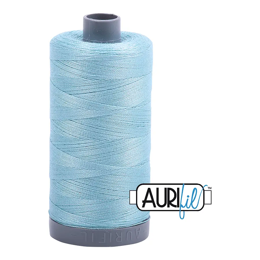 Aurifil Mako 28wt Cotton 750 m 820 yd. spool - 2805 Light Grey Turquoise Aurifil Mako 28wt Cotton 750 m 820 yd. spool - 2805 Light Grey Turquoise