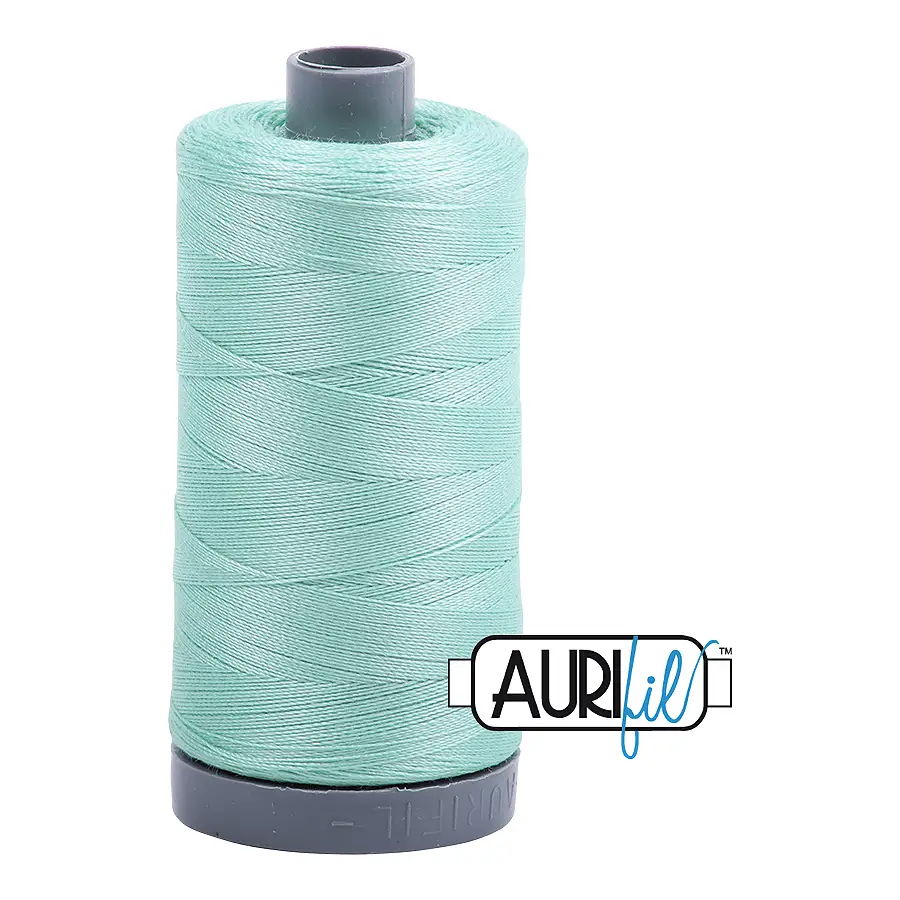 Aurifil Mako 28wt Cotton 750 m 820 yd. spool - 2835 Medium Mint Aurifil Mako 28wt Cotton 750 m 820 yd. spool - 2835 Medium Mint