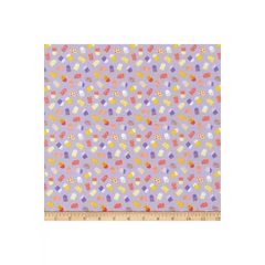 Fabric, Camelot Fabrics - Floral Ice Pop Toss - Lilac Fabric, Camelot Fabrics - Floral Ice Pop Toss - Lilac