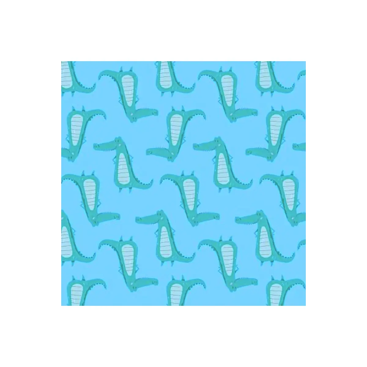 Fabric, Camelot Fabrics, Oh Snap! Aqua Proud Crocodile Fabric, Camelot Fabrics, Oh Snap! Aqua Proud Crocodile
