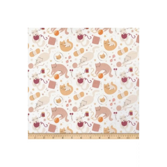 Fabric, Camelot Fabrics, Smitten Kittens - White Fabric, Camelot Fabrics, Smitten Kittens - White