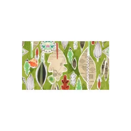 Fabric, Dear Stella Fabrics, Leaf Collage Multi Fabric, Dear Stella Fabrics, Leaf Collage Multi