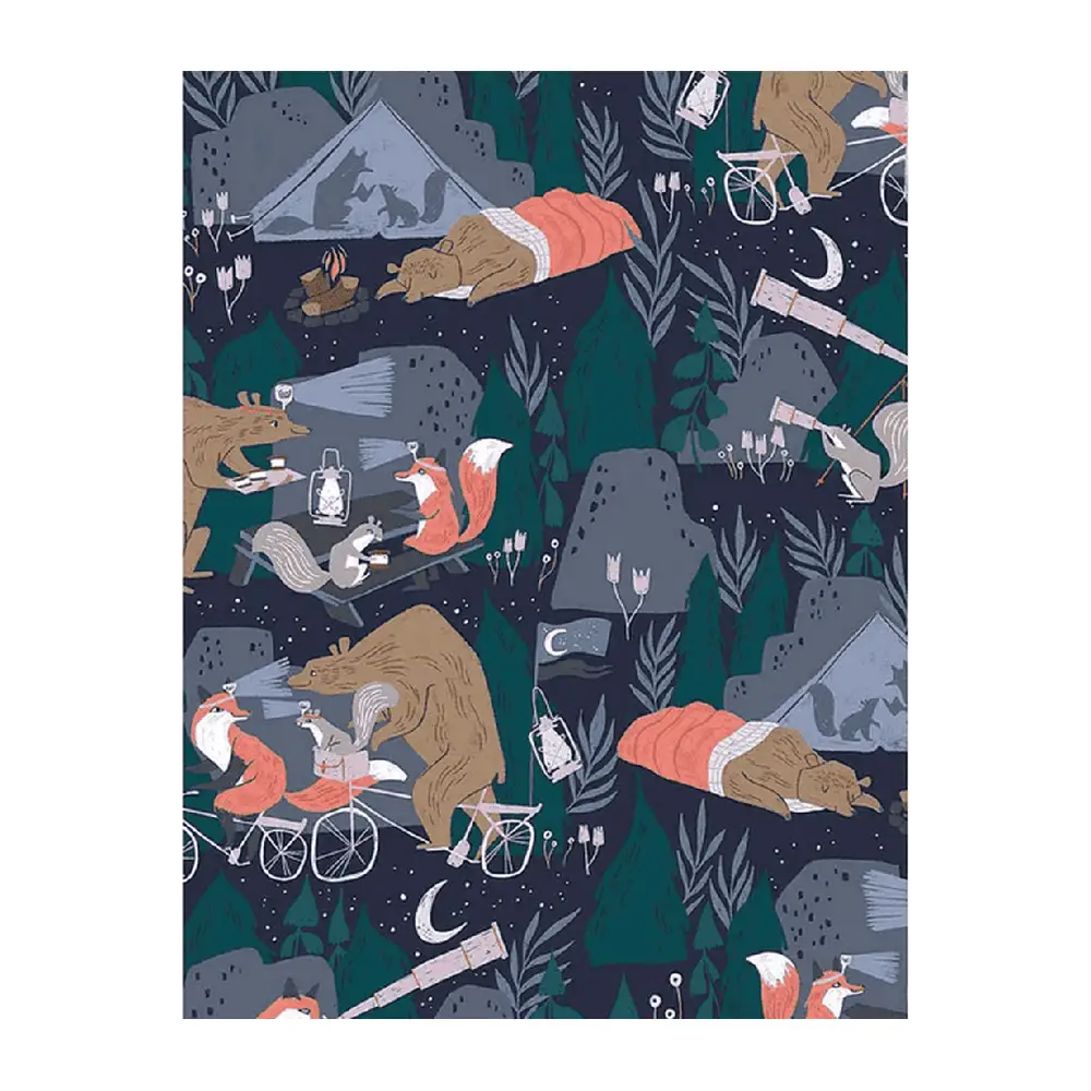 Fabric, Dear Stella - Night Ride Galaxy Blueberry Fabric, Dear Stella - Night Ride Galaxy Blueberry