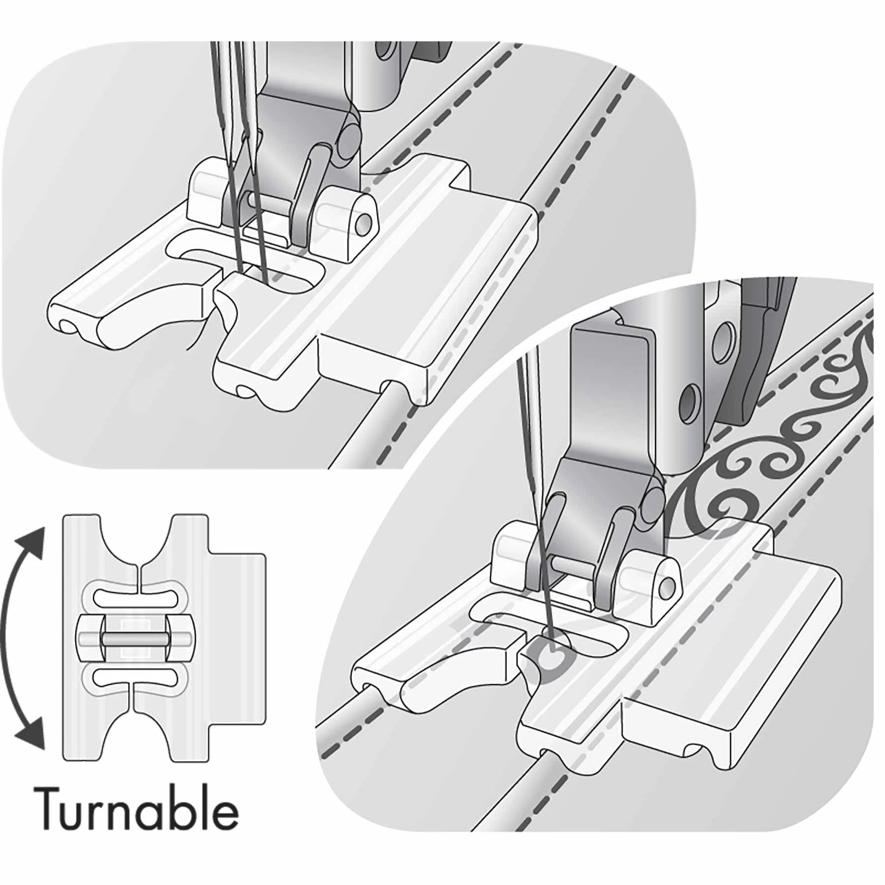 PFAFF® Pintuck Foot with Decorative Stitch Guide 9mm