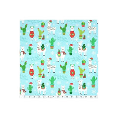 Fabric, "Fa la la" Christmas Llamas, Print Fabric, "Fa la la" Christmas Llamas, Print