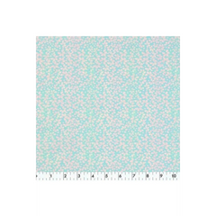 Fabric Creatoins Turquoise with White Crystal Mosaic Flowers by the half meter Fabric Creatoins Turquoise with White Crystal Mosaic Flowers by the half meter