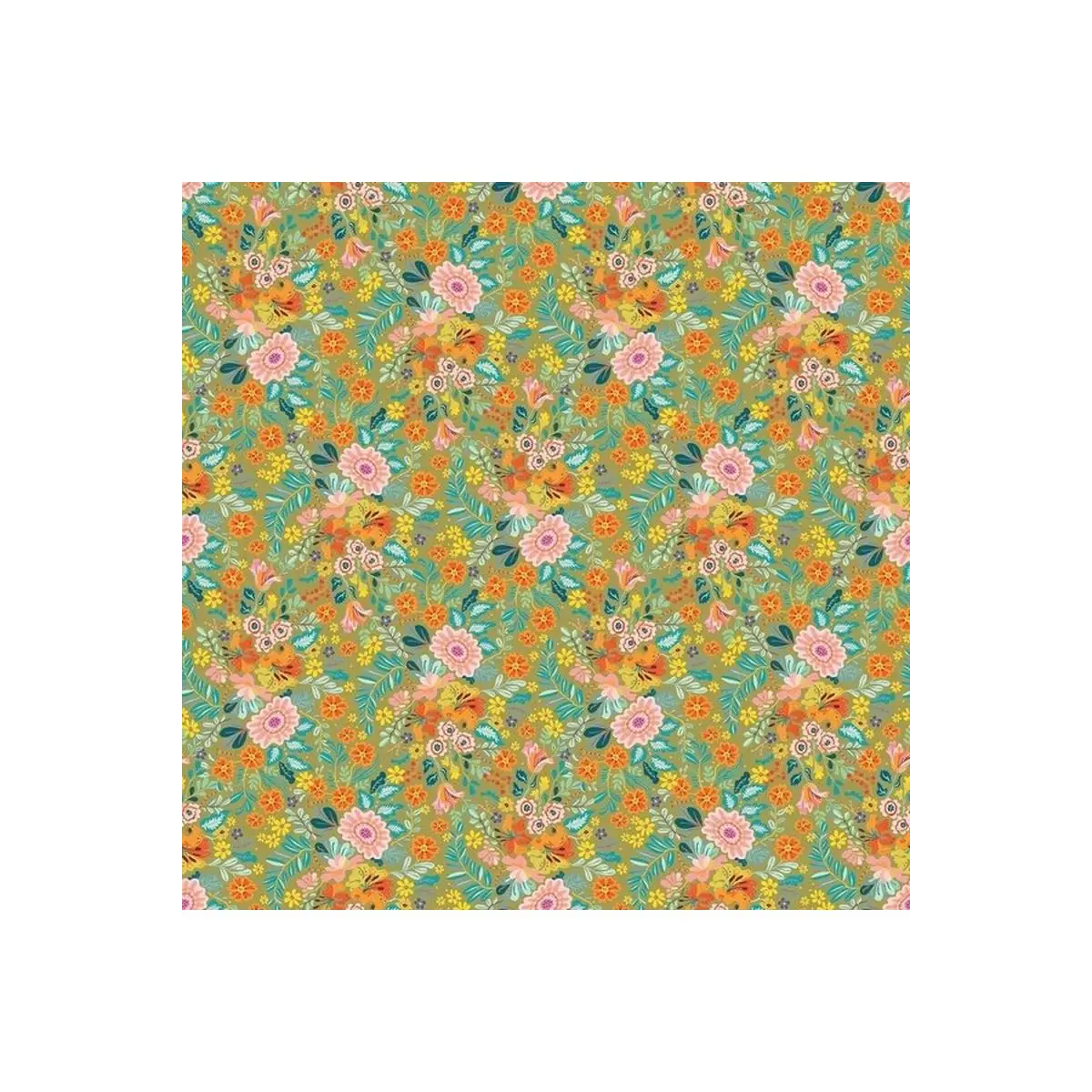 Fabric, Kindred Sketches Floral - 90526 - Figo Fabric, Kindred Sketches Floral - 90526 - Figo
