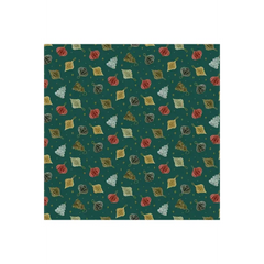 Fabric, Figo, Noel Paper Ornaments- Red, Green 90511M Fabric, Figo, Noel Paper Ornaments- Red, Green 90511M