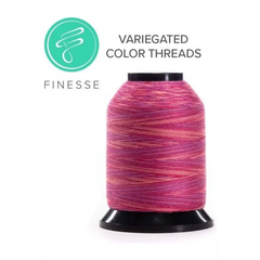 Finesse Quilting Thread - Variegated 1500yds/1371m Polyester 50wt/3ply Finesse Quilting Thread - Variegated 1500yds/1371m Polyester 50wt/3ply