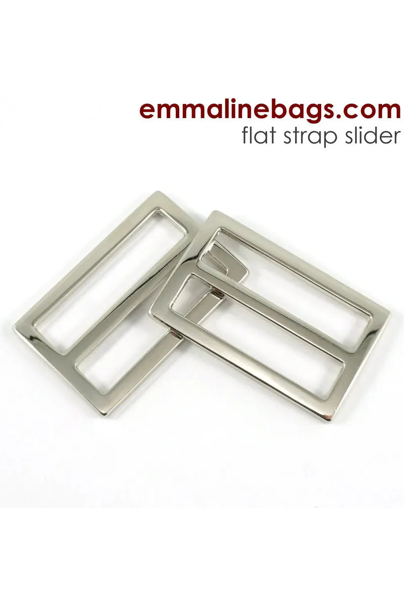 Flat Strap Sliders 2 Pack - 1 1/2'' 38mm , Emmaline Bags Flat Strap Sliders 2 Pack - 1 1/2'' 38mm , Emmaline Bags