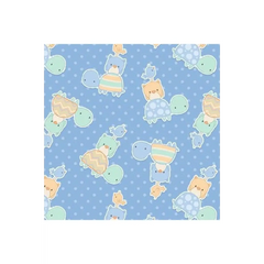Little Peepers Flannel Blue Turtle Owl Birdie - F9718-11 Little Peepers Flannel Blue Turtle Owl Birdie - F9718-11