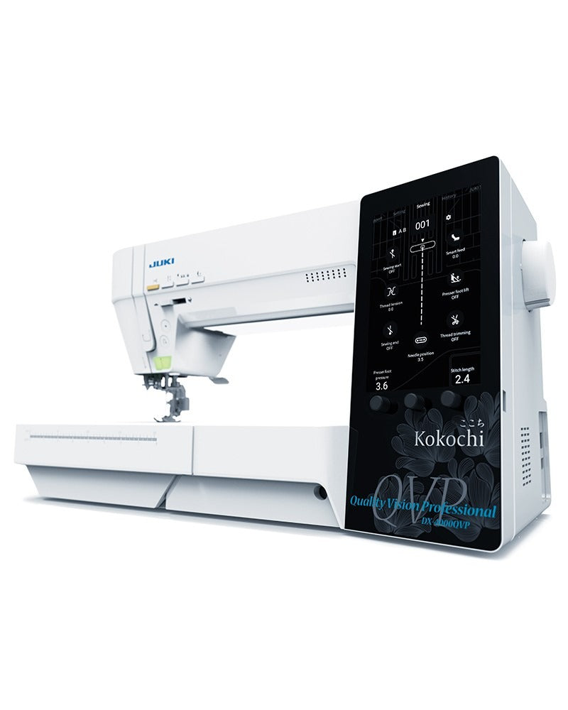 Sewing machine with digital display on a white background Sewing machine with digital display on a white background