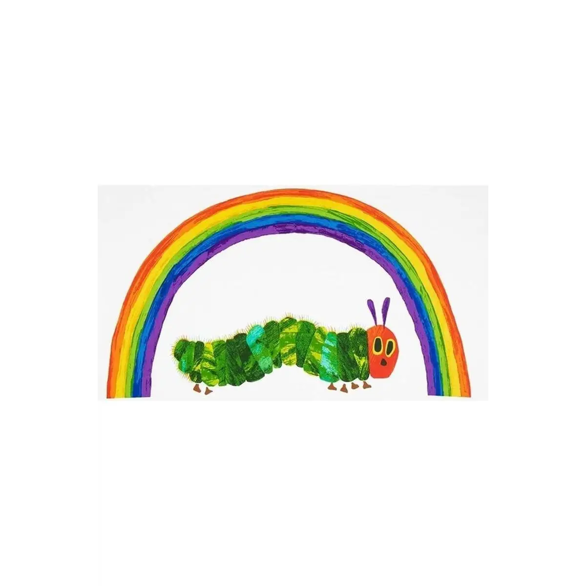 The Very Hungry Caterpillar Panel Rainbow White The Very Hungry Caterpillar Panel Rainbow White