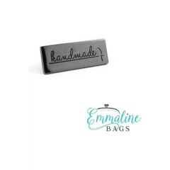 Metal Bag Label "handmade" with Bird Metal Bag Label "handmade" with Bird