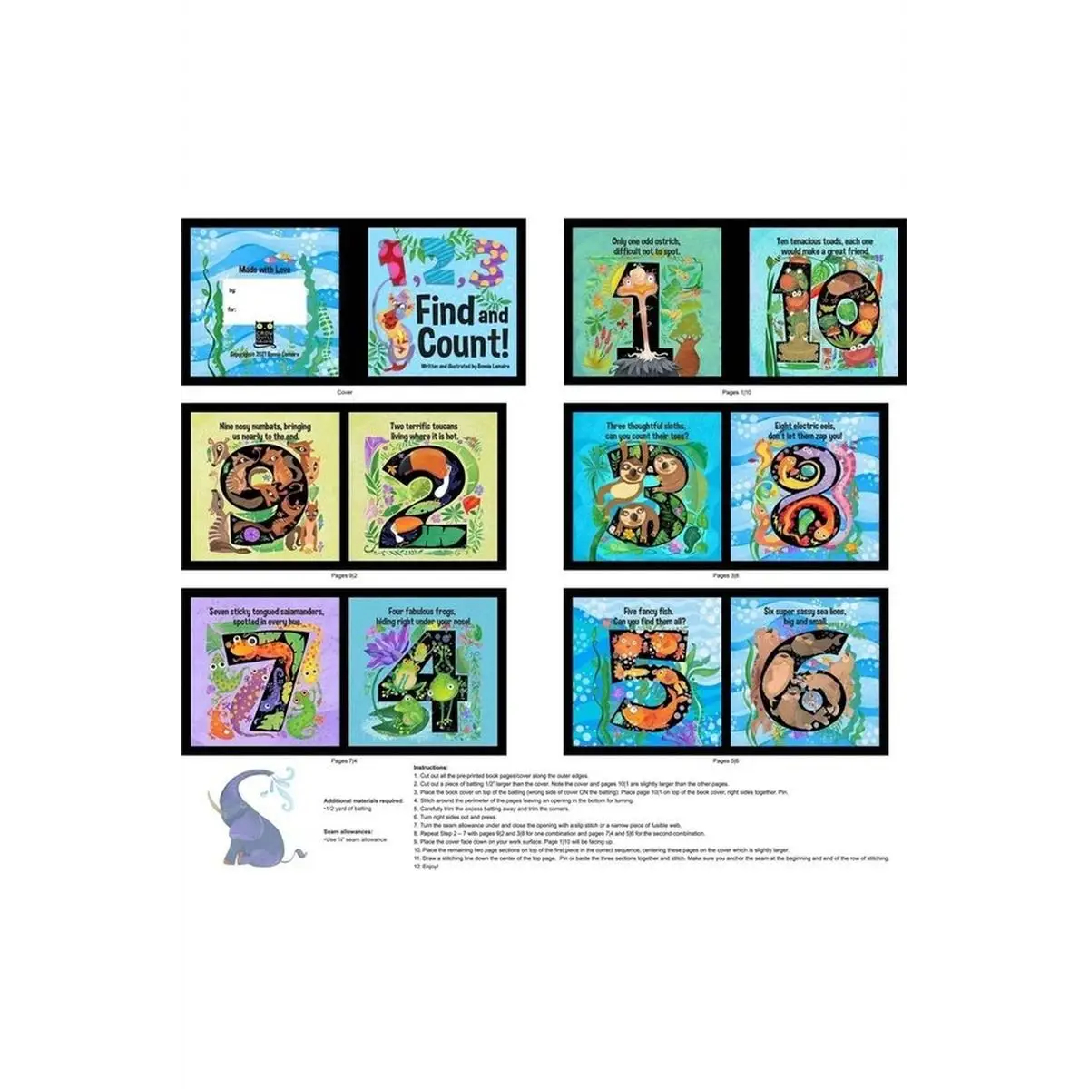 ABC 123 Book Panel - DP24946-99 ABC 123 Book Panel - DP24946-99