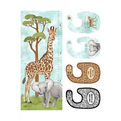 Baby Safari Baby Safari Growth Chart & Bibs - DP24671-63 Baby Safari Baby Safari Growth Chart & Bibs - DP24671-63