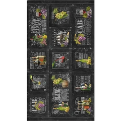 Fabric, Northcott Fabrics, Life Happens Wine Helps Collection - Chalkboard Patch Fabric, Northcott Fabrics, Life Happens Wine Helps Collection - Chalkboard Patch