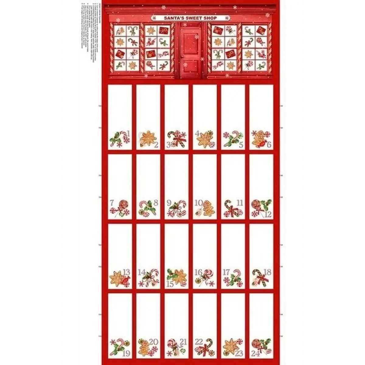 Peppermint Candy Advent Calendar Panel - DP24621-24 Peppermint Candy Advent Calendar Panel - DP24621-24
