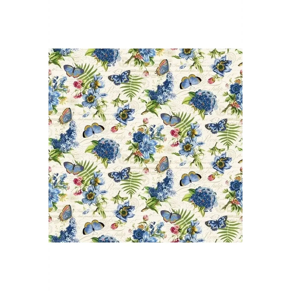 Fabric, Northcott, Something Blue Feature Floral - DP25079 Fabric, Northcott, Something Blue Feature Floral - DP25079