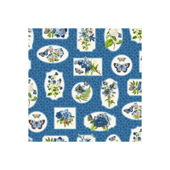 Fabric Northcott, Something Blue, Floral Medallion DP25078-44 Fabric Northcott, Something Blue, Floral Medallion DP25078-44