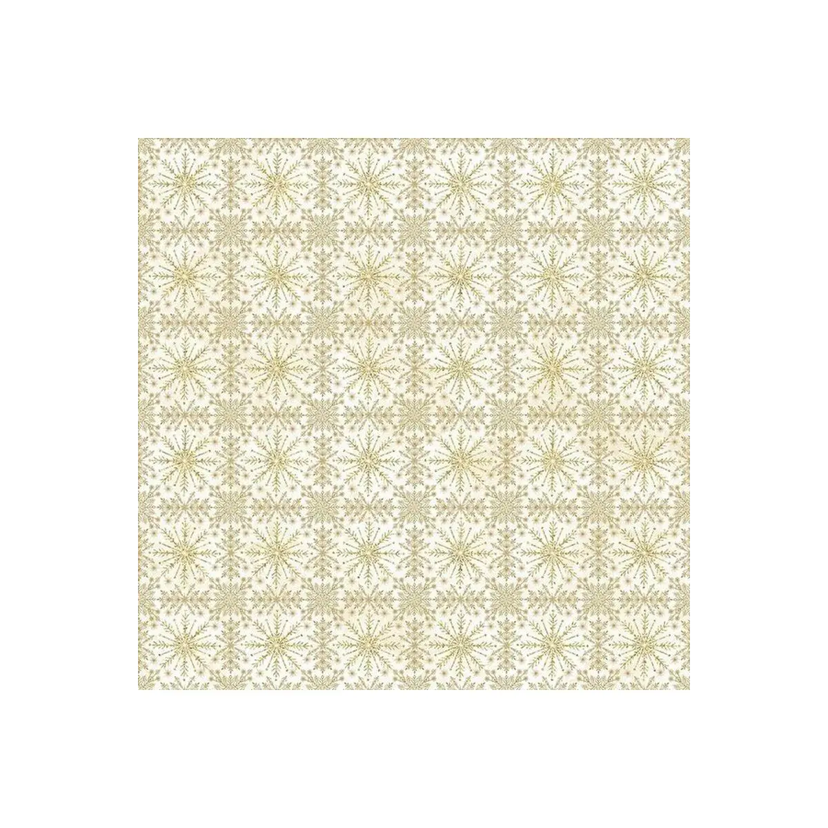 Stonehenge Christmas Joy Golden Snowflakes White - 24780M-10 Stonehenge Christmas Joy Golden Snowflakes White - 24780M-10