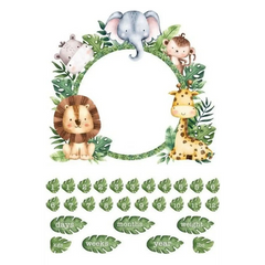 Wee Safari Milestone Panel - DP25649-10 Wee Safari Milestone Panel - DP25649-10