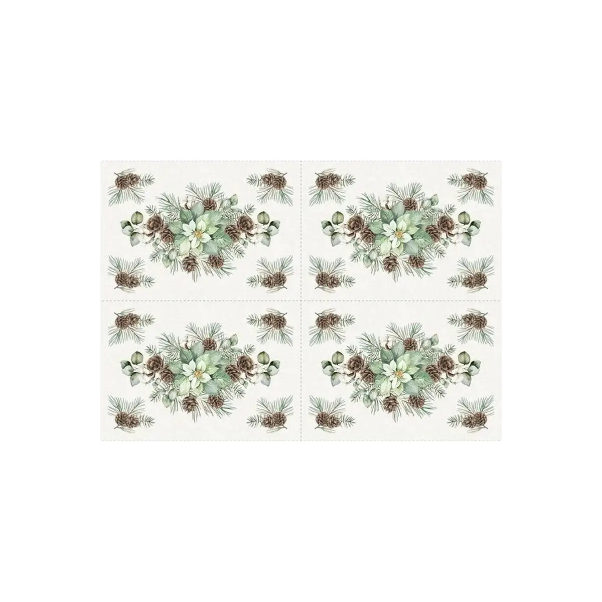 White Linen Christmas Christmas Placemats - DP25427-10 White Linen Christmas Christmas Placemats - DP25427-10