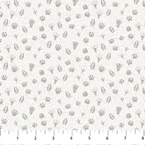 Northcott Fabrics Woodland Adventures Collection - Paw Prints - 25270 - Northcott - Light Gray - 100% Cotton Fabric Northcott Fabrics Woodland Adventures Collection - Paw Prints - 25270 - Northcott - Light Gray - 100% Cotton Fabric
