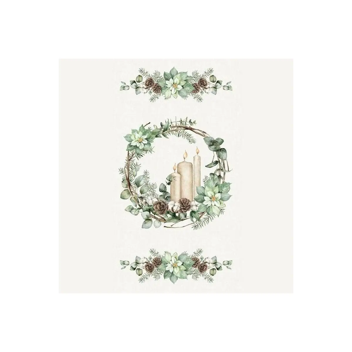 White Linen Christmas White Linen Panel - 25426-10 White Linen Christmas White Linen Panel - 25426-10